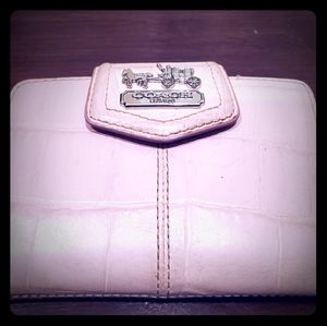 Coach Croc Print Leather Wallet